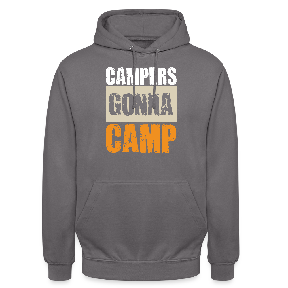 CAMPERS GONNA CAMP | Unisex Hoodie - Mittelgrau