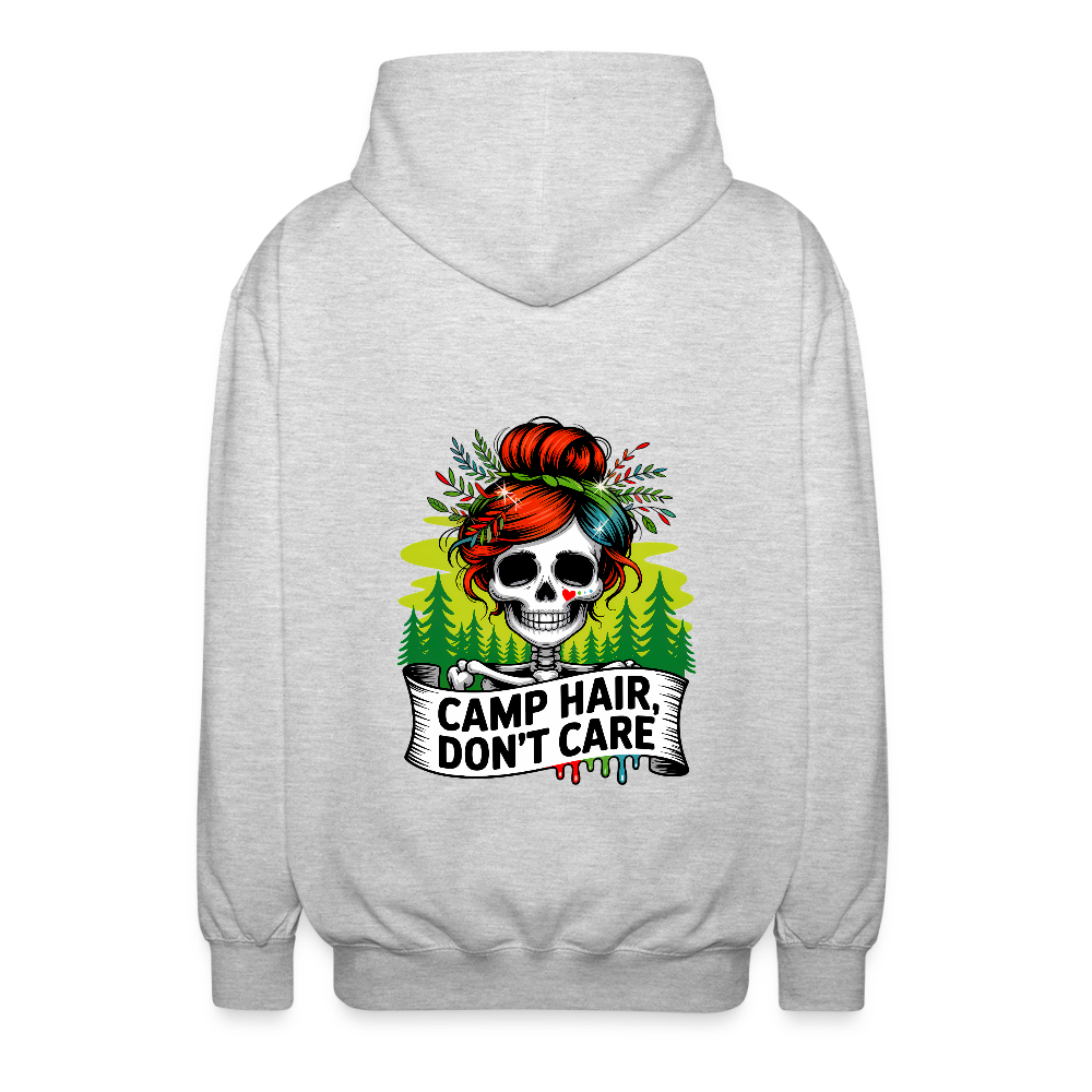 CAMP HAIR, DON´T CARE | Unisex Kapuzenjacke - Hellgrau meliert