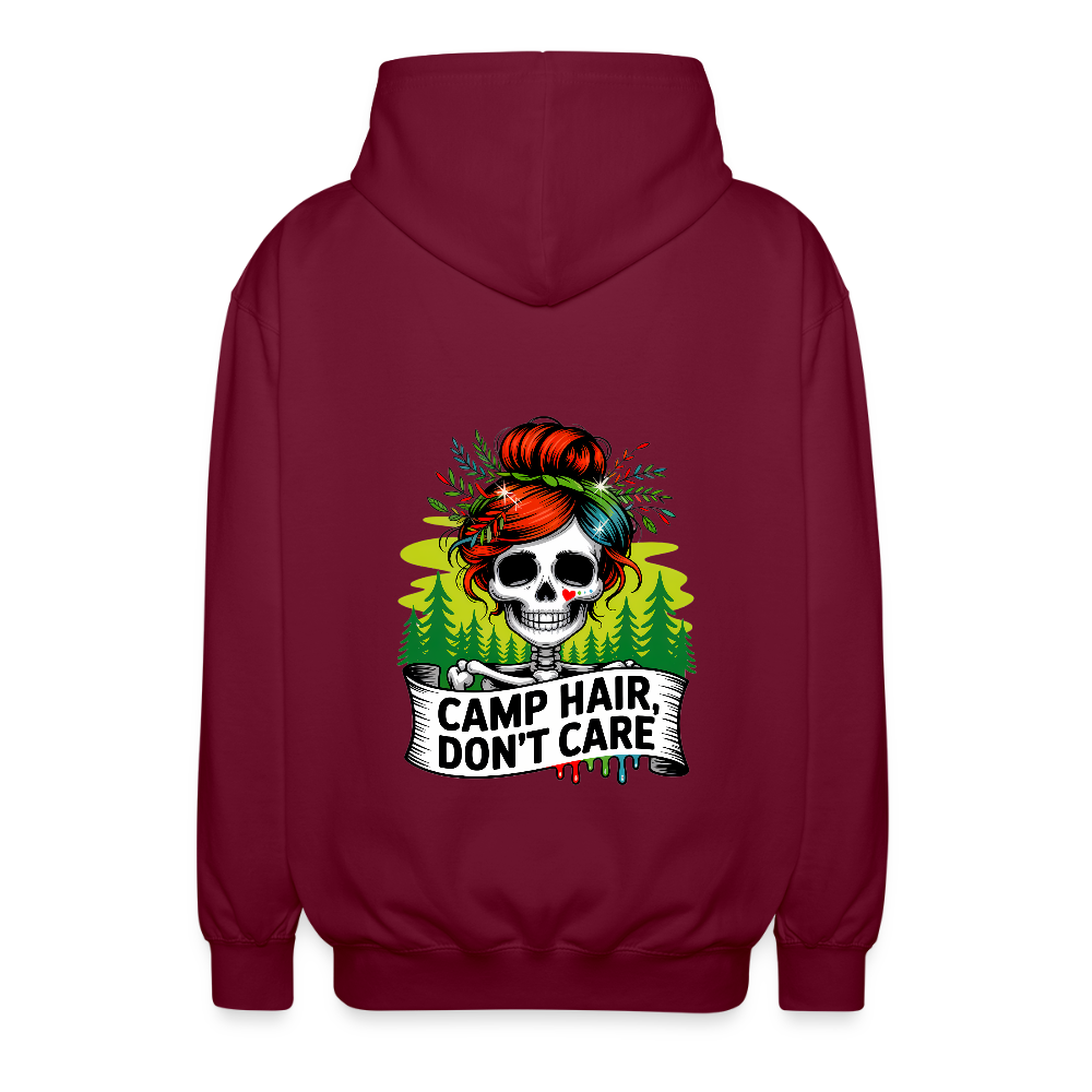 CAMP HAIR, DON´T CARE | Unisex Kapuzenjacke - Bordeaux
