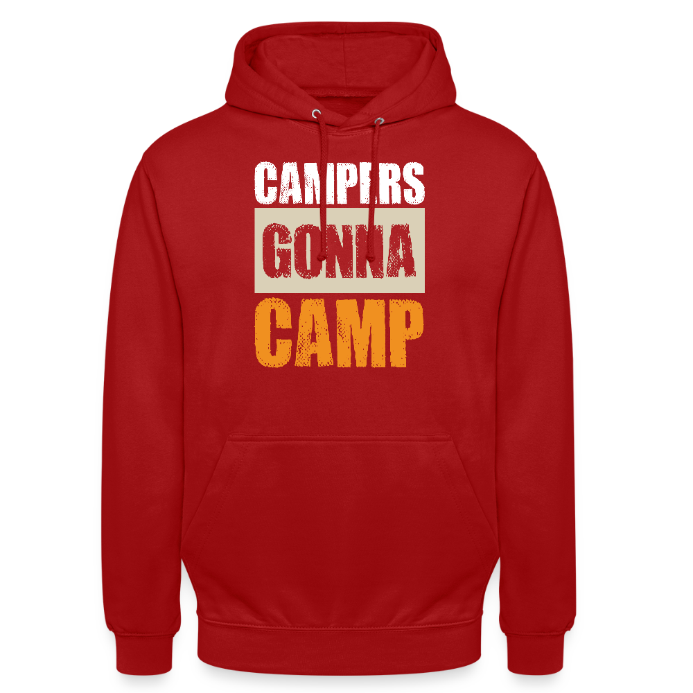 CAMPERS GONNA CAMP | Unisex Hoodie - Rot