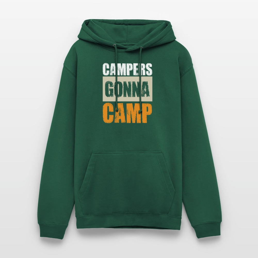 CAMPERS GONNA CAMP | Unisex Hoodie - Flaschengrün