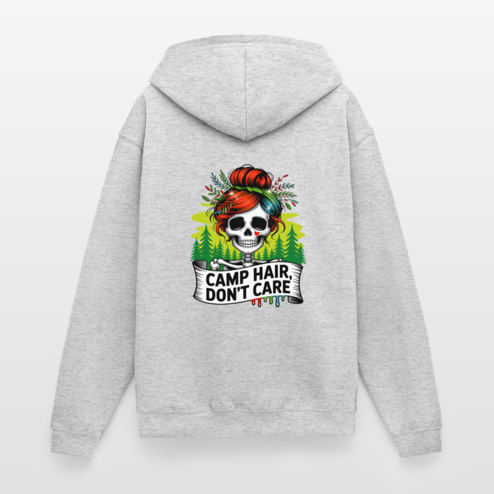 CAMP HAIR, DON´T CARE | Unisex Kapuzenjacke - Hellgrau meliert
