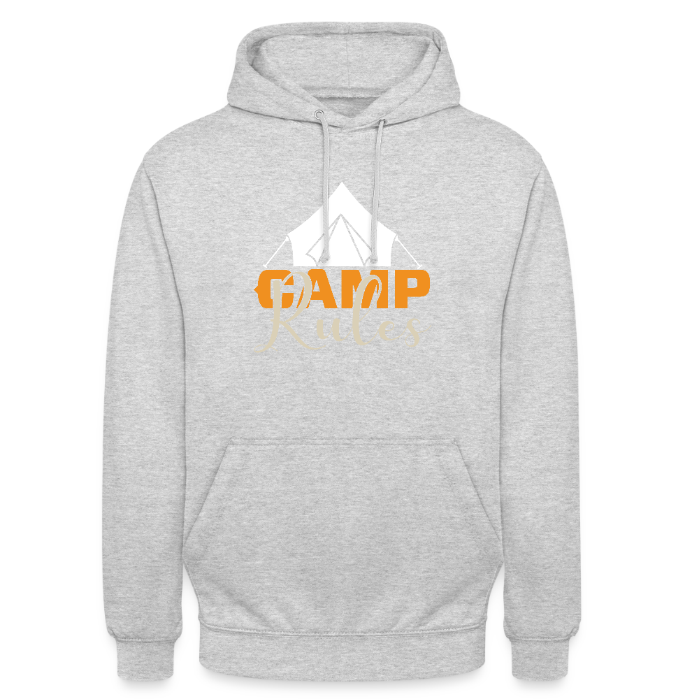 CAMP RULES | Unisex Hoodie - Hellgrau meliert