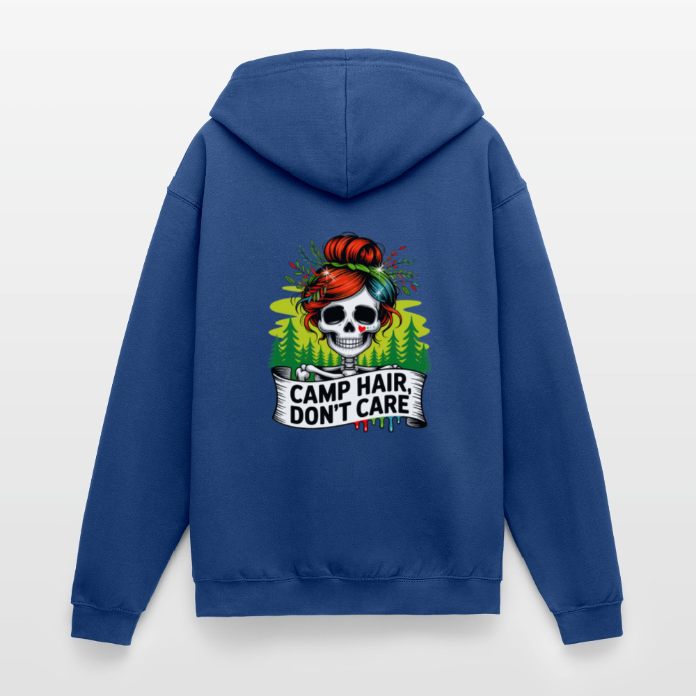 CAMP HAIR, DON´T CARE | Unisex Kapuzenjacke - Royalblau